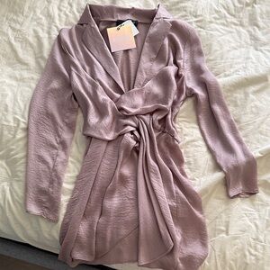 Missguided Elegant Mauve Wrap Dress